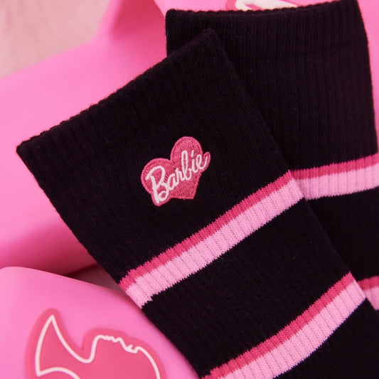 Stocaí Barbie do Chailíní le Stríoca Litreacha Croí Bándearga