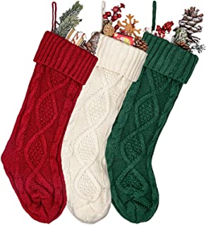 HODEANG 3 PAIRS HODEANG 18" Hanging Socks for Christmas Decorations