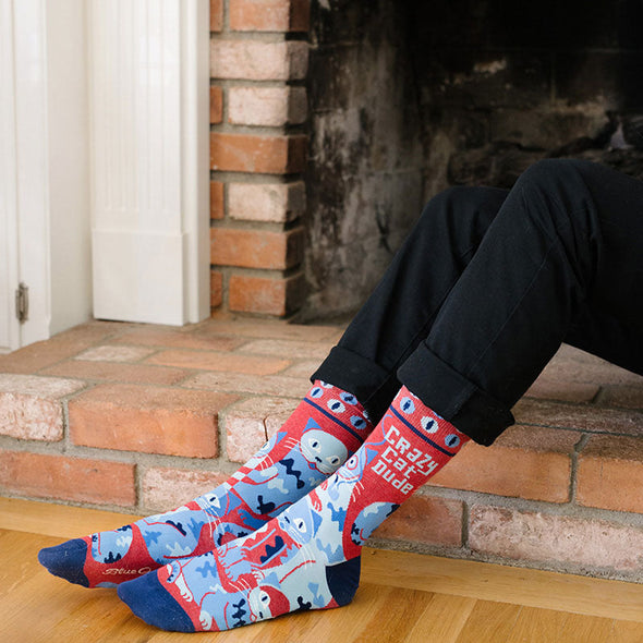 HODEANG Crazy Cat Dude Socken