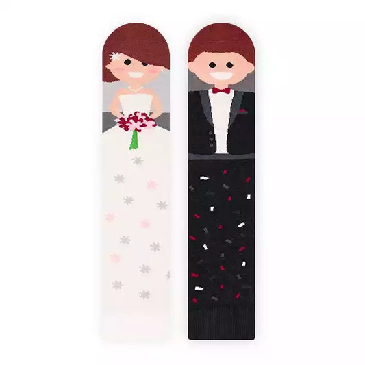 HODEANG Lustige Hochzeits-Braut-Bräutigam-AB-Socken