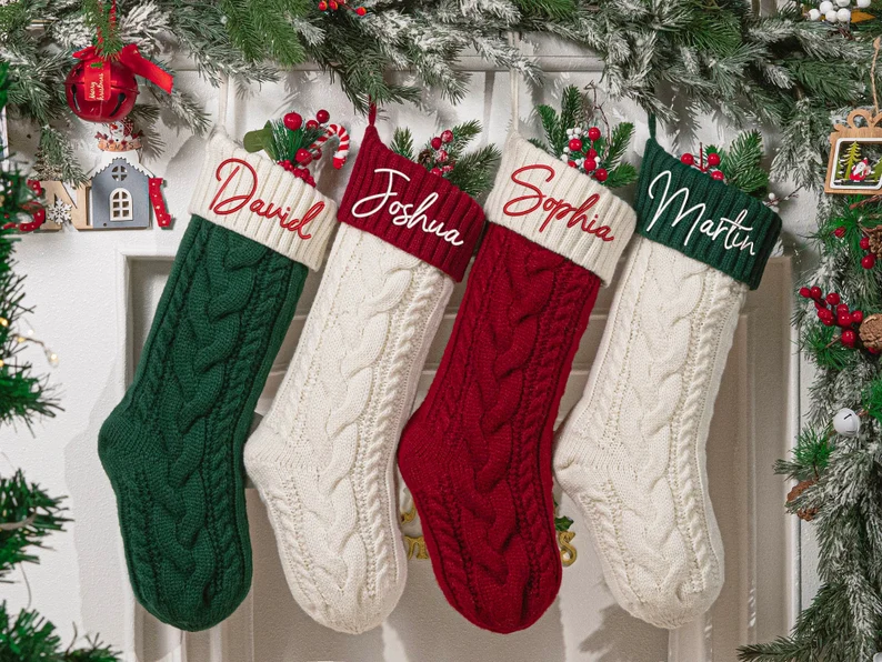 Personalized Embroidered Christmas Stocking With Name