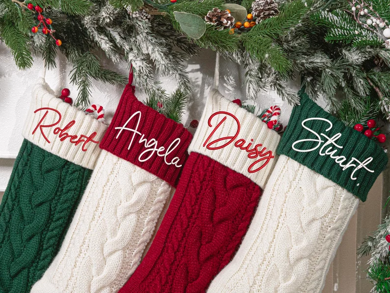 Personalized Embroidered Christmas Stocking With Name