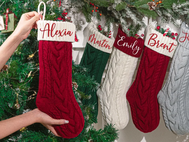 Personalized Embroidered Christmas Stocking With Name