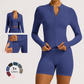 Women’s Seamless Zip-Up Yoga Jacket Long Sleeve Gym Fitness Top