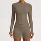 Women’s Seamless Zip-Up Yoga Jacket Long Sleeve Gym Fitness Top