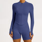 Women’s Seamless Zip-Up Yoga Jacket Long Sleeve Gym Fitness Top