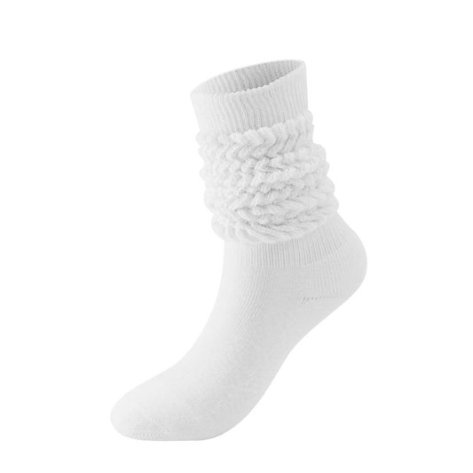 Hodeang 120N White Slouch Socks