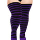 Plus Size Halloween Thigh High Knee Socks