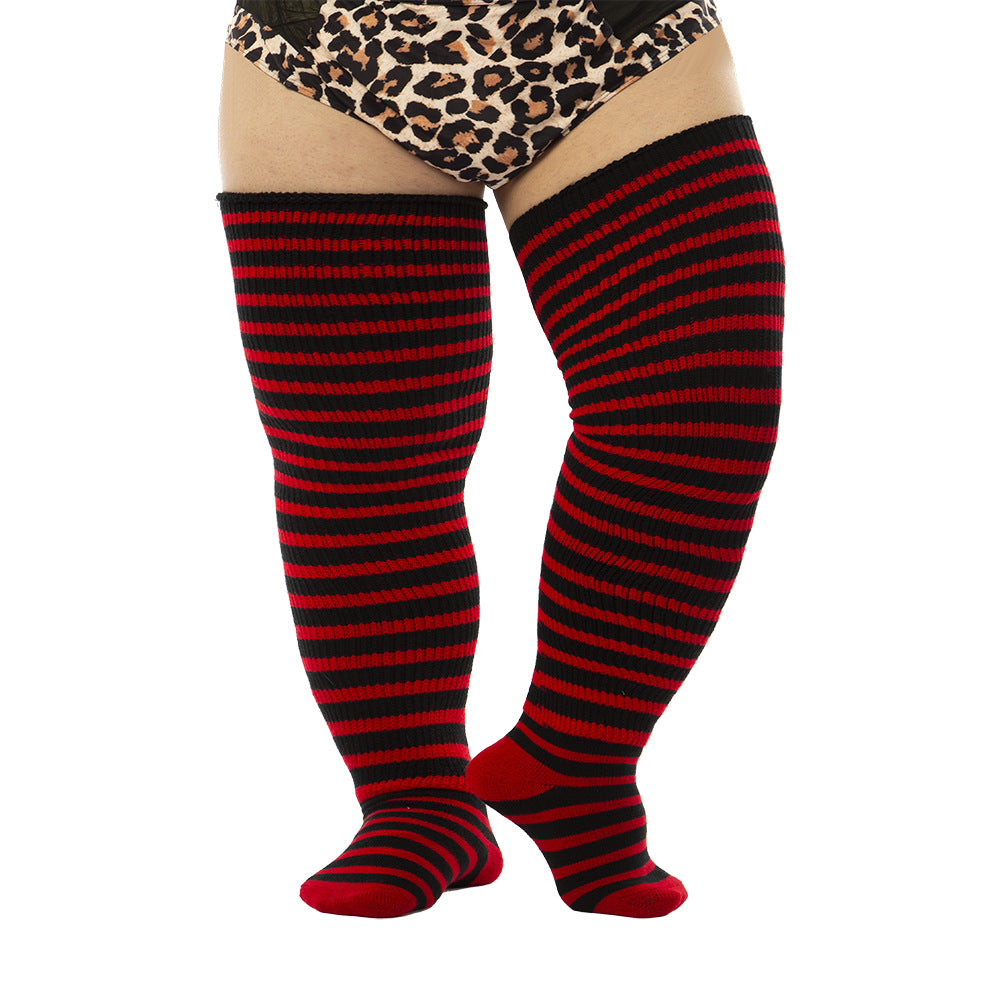 Plus Size Halloween Thigh High Knee Socks