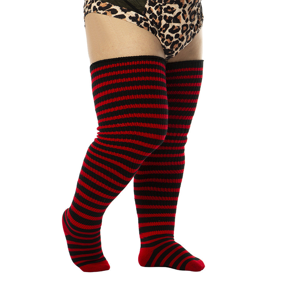 Plus Size Halloween Thigh High Knee Socks