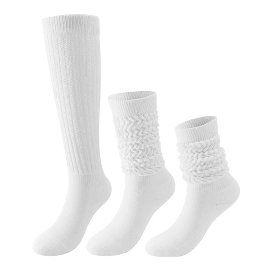 Hodeang 120N White Slouch Socks