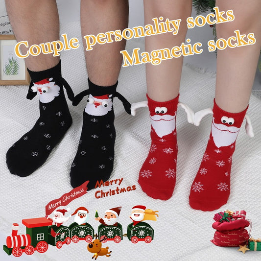 Christmas Magnetic Suction Hand In Hand Socks