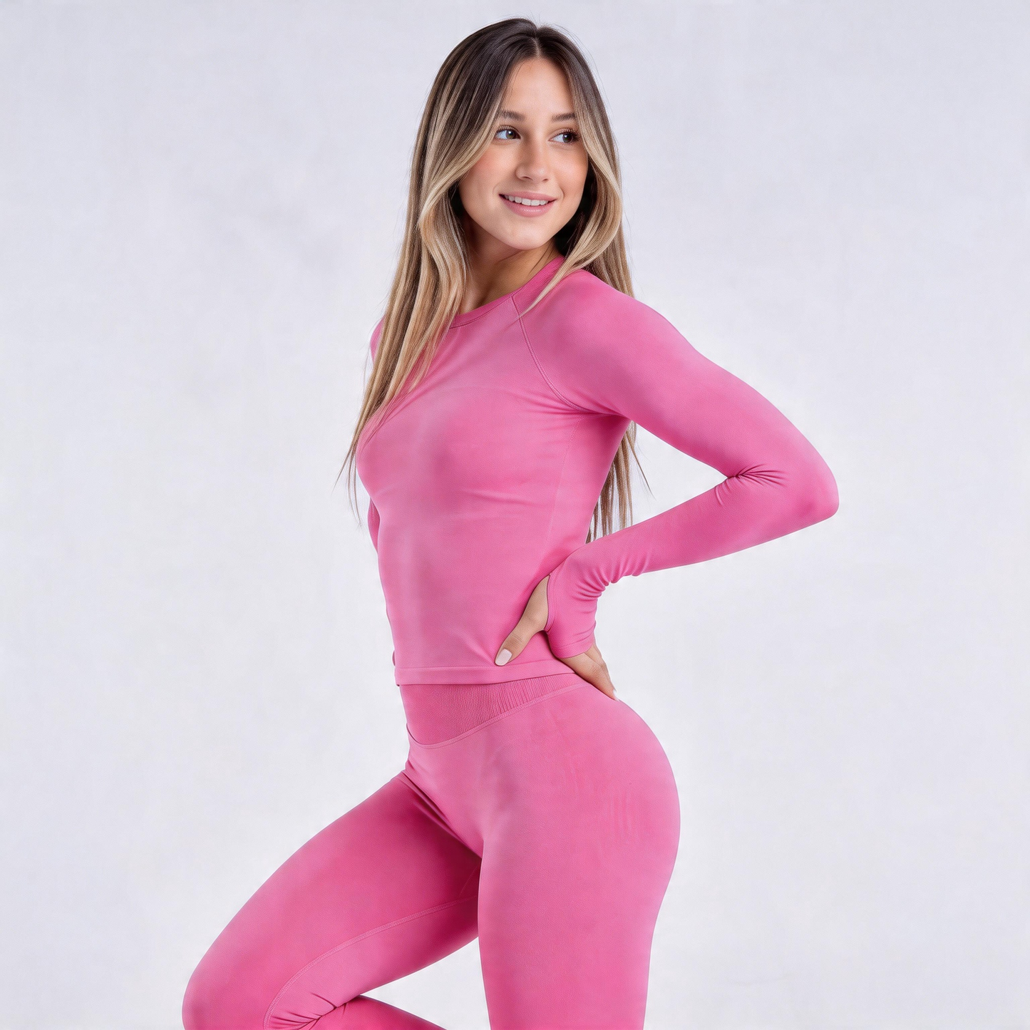 Seamless Long Sleeve Yoga Set
