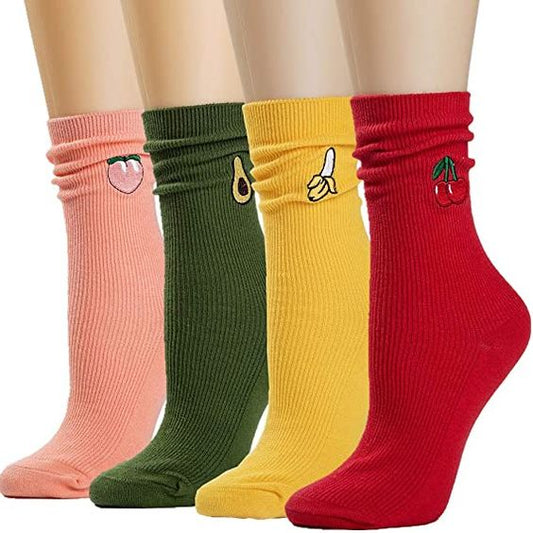 HODEANG Fruit Embroidery Socks