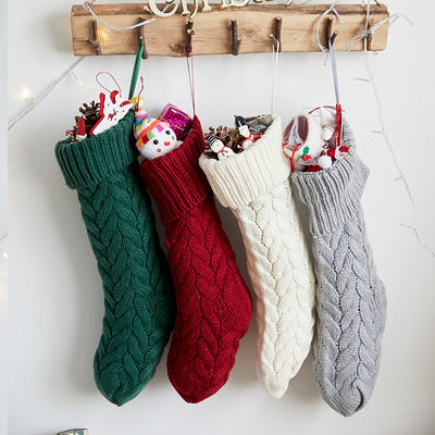 HODEANG 4 Colors Cable Knit Christmas Stockings