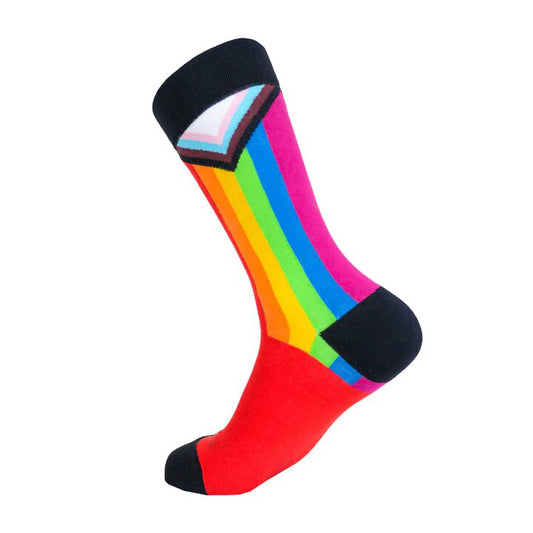 HODEANG Progress Pride Rainbow Socks