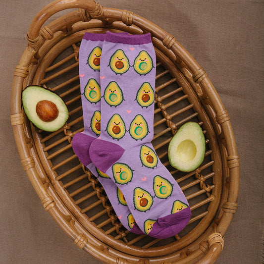 HODEANG Avocado Purple Socks | Women's